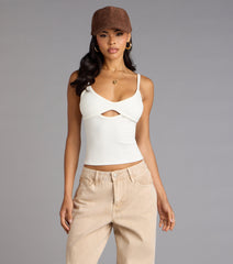 Sweet And Sleek Cutout Tank Top