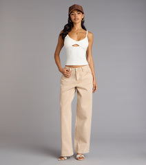 Sweet And Sleek Cutout Tank Top