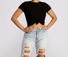 Knot So Basic Crop Top