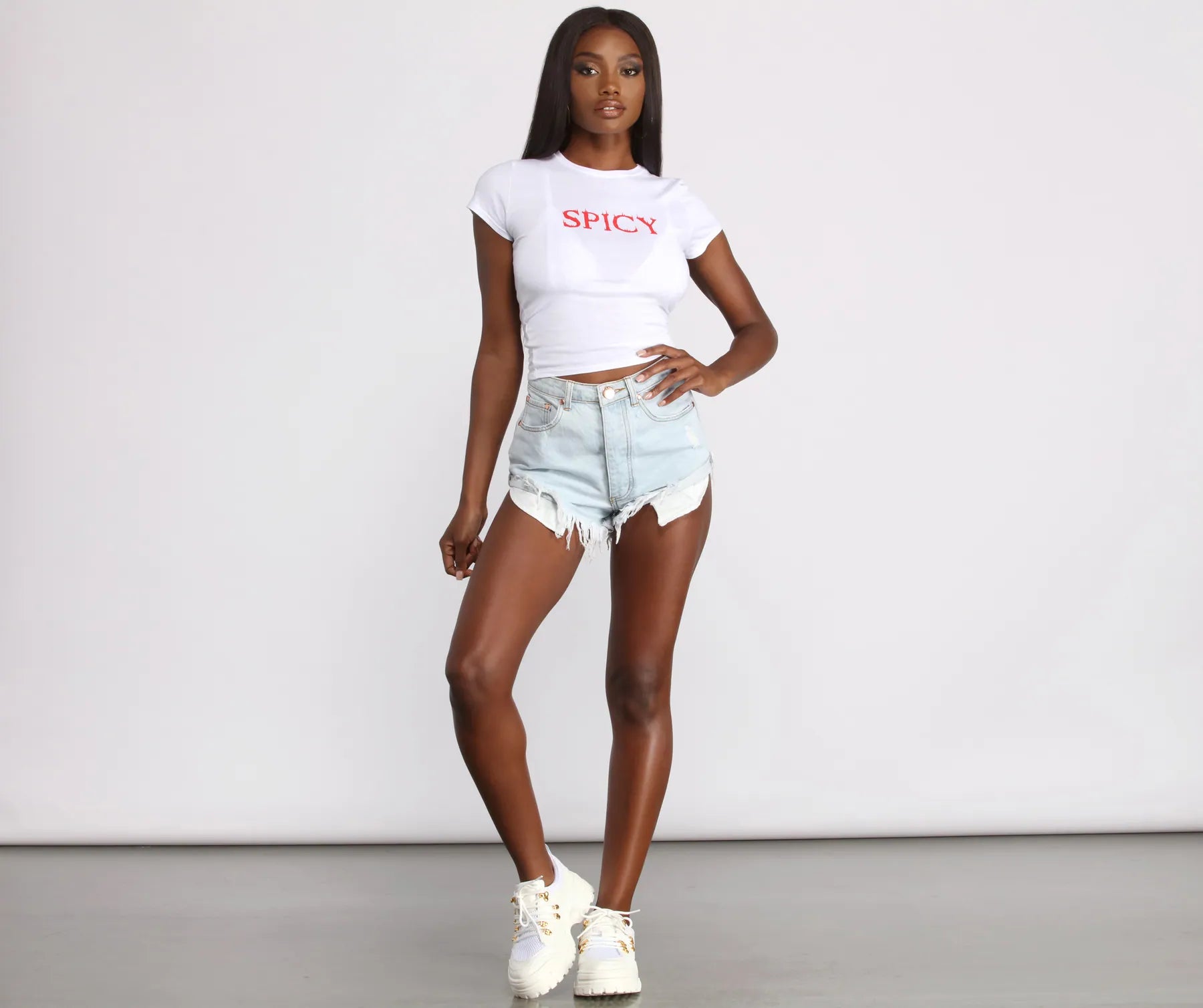 Short Sleeve Spicy Graphic Top