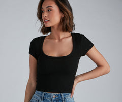 Keeping Knit Basic Crop Top