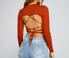 Outlaw Cutie Open Back Crop Top