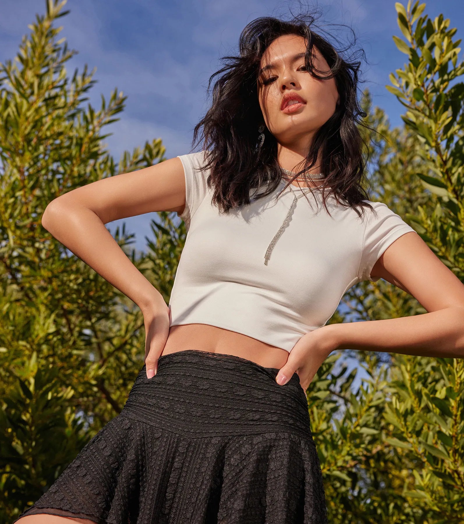 Casual Must-Have Crew Neck Crop Top