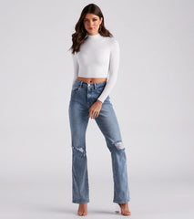 Hit The Basics Mock Neck Crop Top