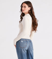 That's My Type Mock Neck Zip Top