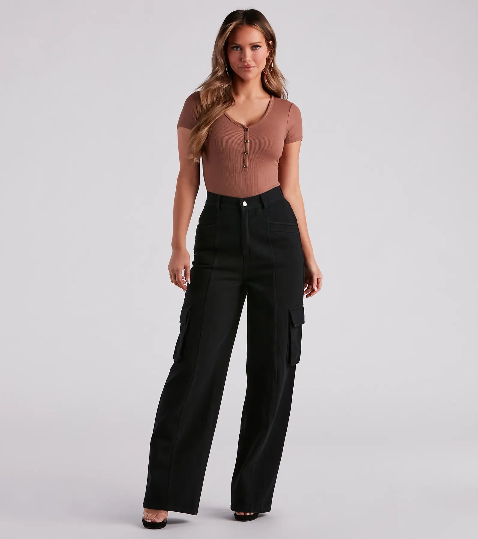 Casual Classic Button-Front Henley Bodysuit