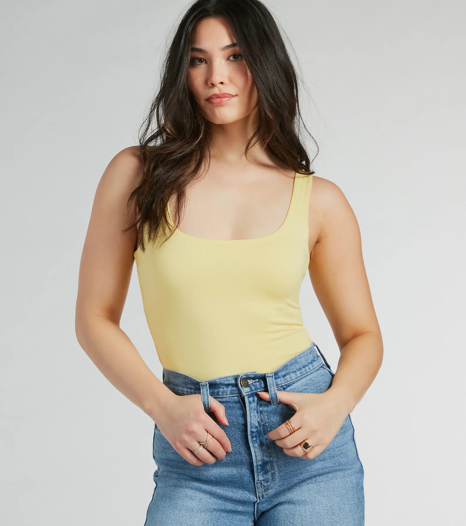 Staple Piece Scoop Neck Bodysuit