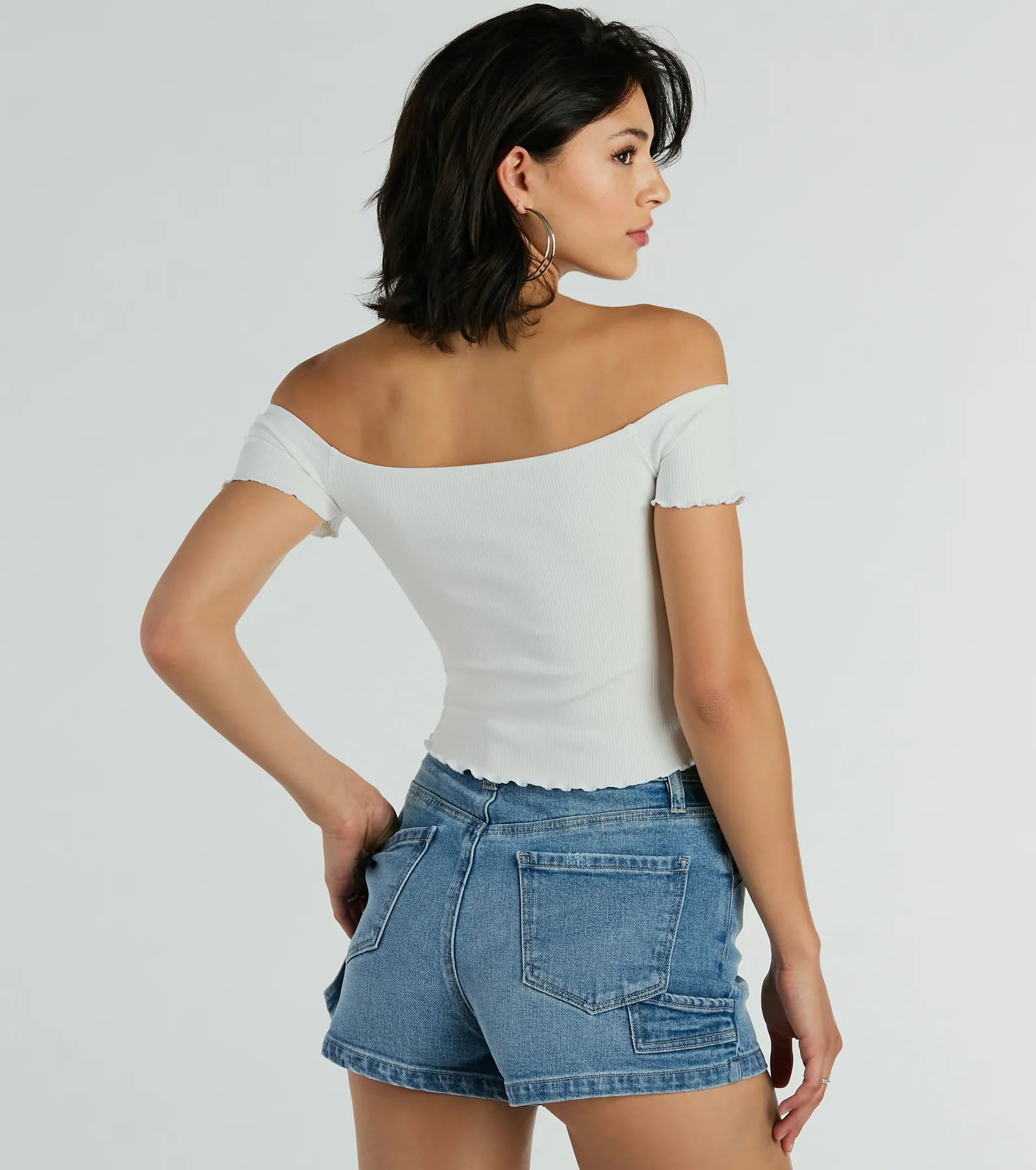 Heat Wave Off-The-Shoulder Crop Top