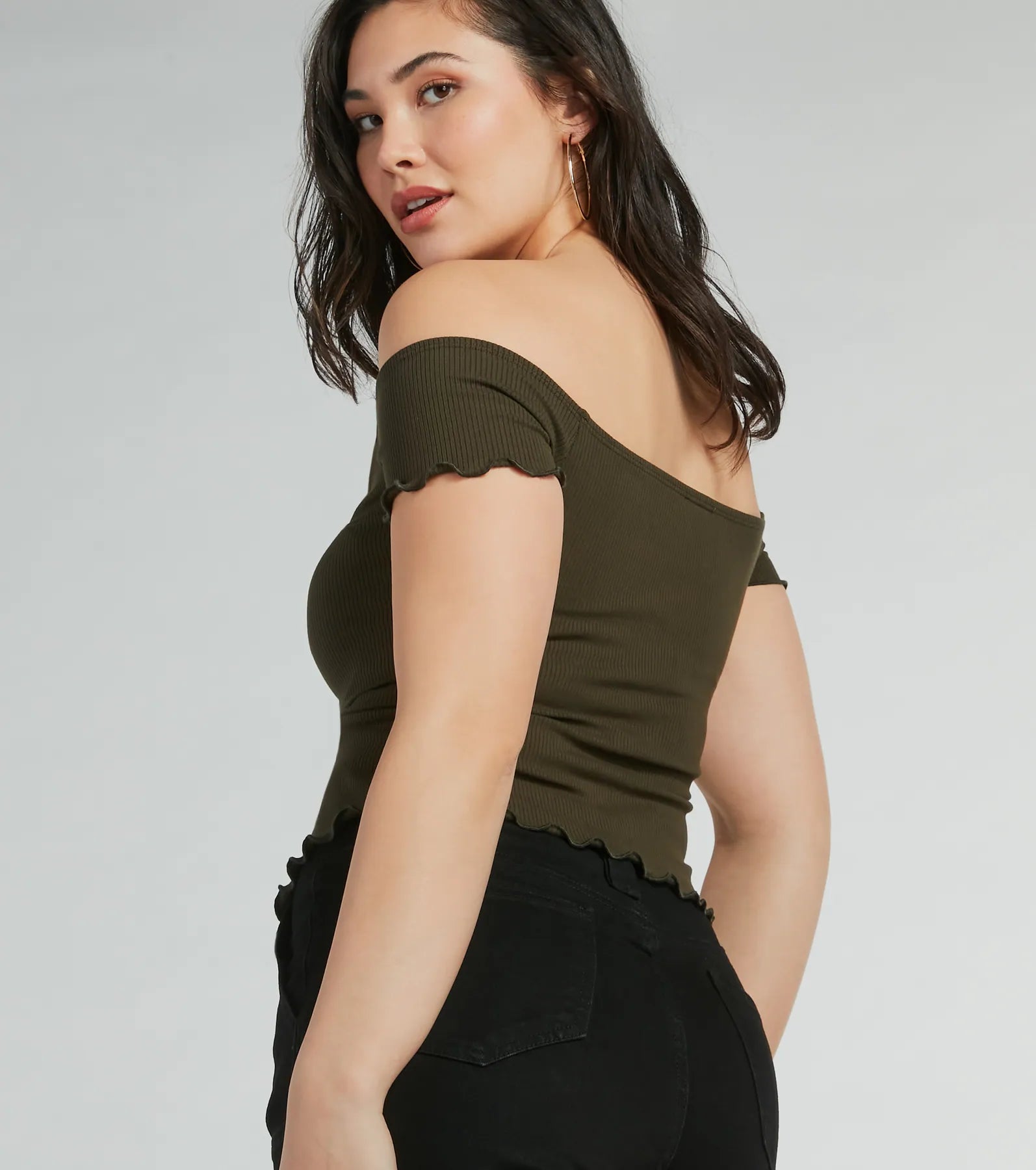 Heat Wave Off-The-Shoulder Crop Top