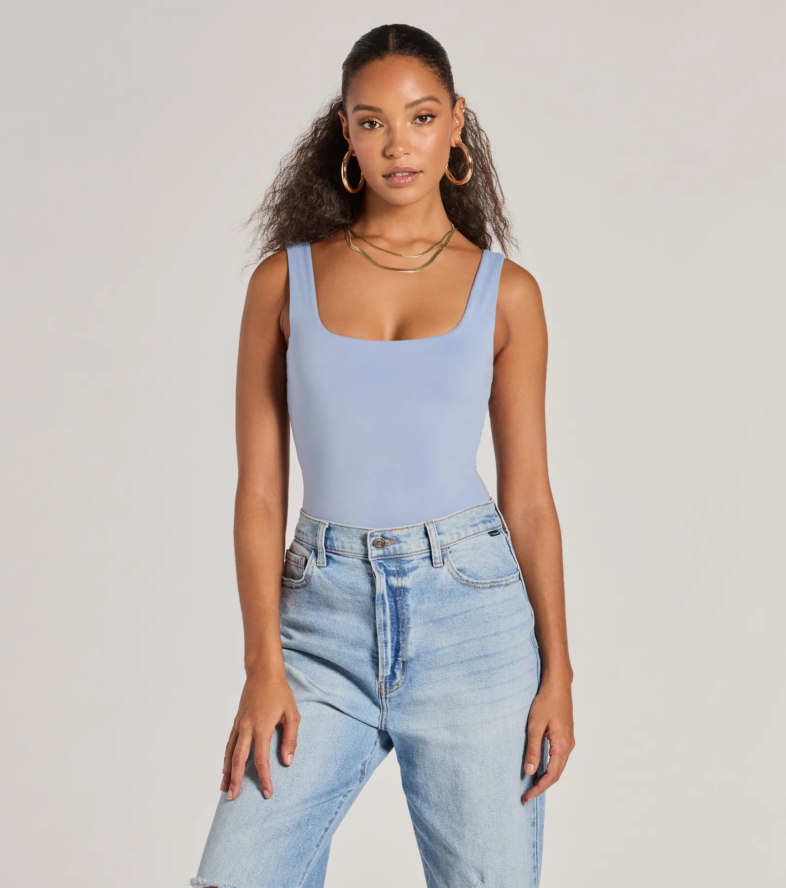 Staple Piece Scoop Neck Bodysuit