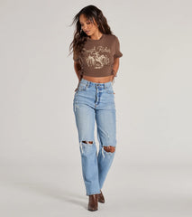 Rough Rider Lace-Up Graphic Tee