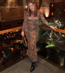 Bold Aura Leopard Print Knit Crop Top