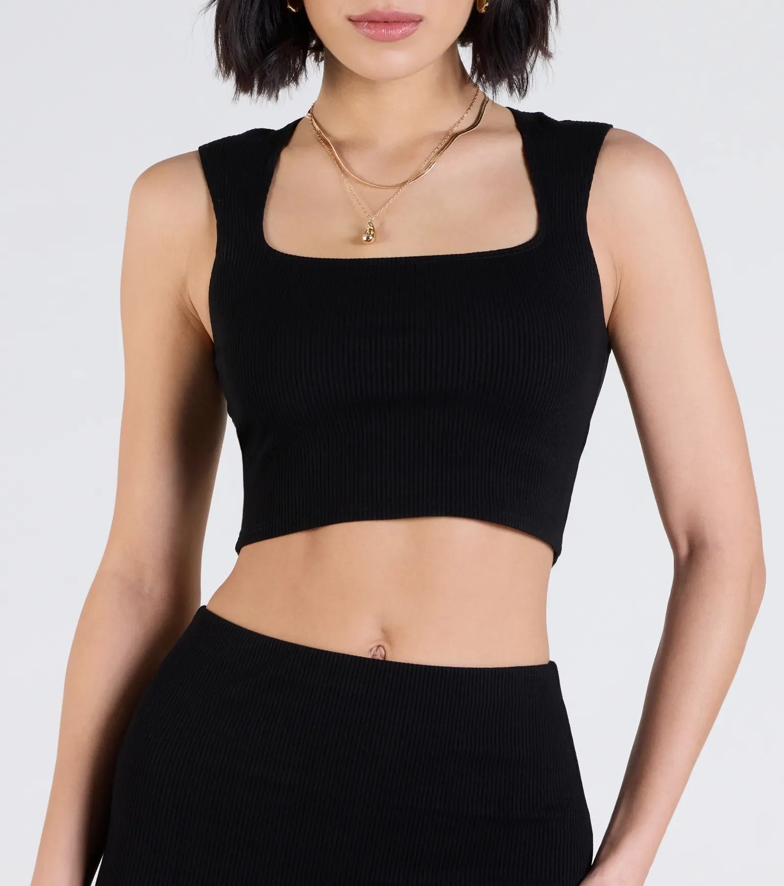 Elevated Era Ribbed Knit Cropped Tank Top