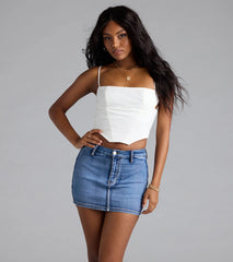 Turning Heads Strappy Woven Crop Top