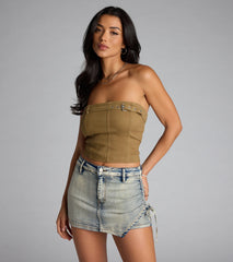 Top Tier Buckle Tube Top