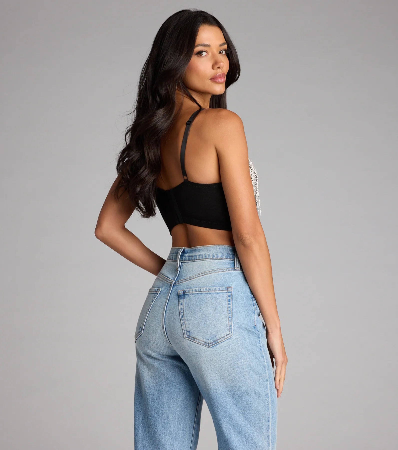 Drop the Sparkle Rhinestone Bustier