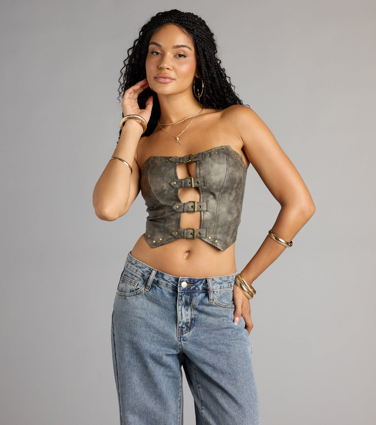 Boldy Untamed Buckle Crop Top
