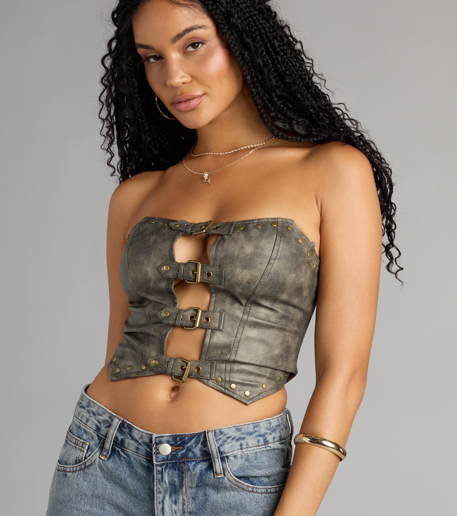 Boldy Untamed Buckle Crop Top