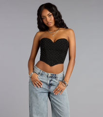 Lace Me in Luxe Rhinestone Corset Top