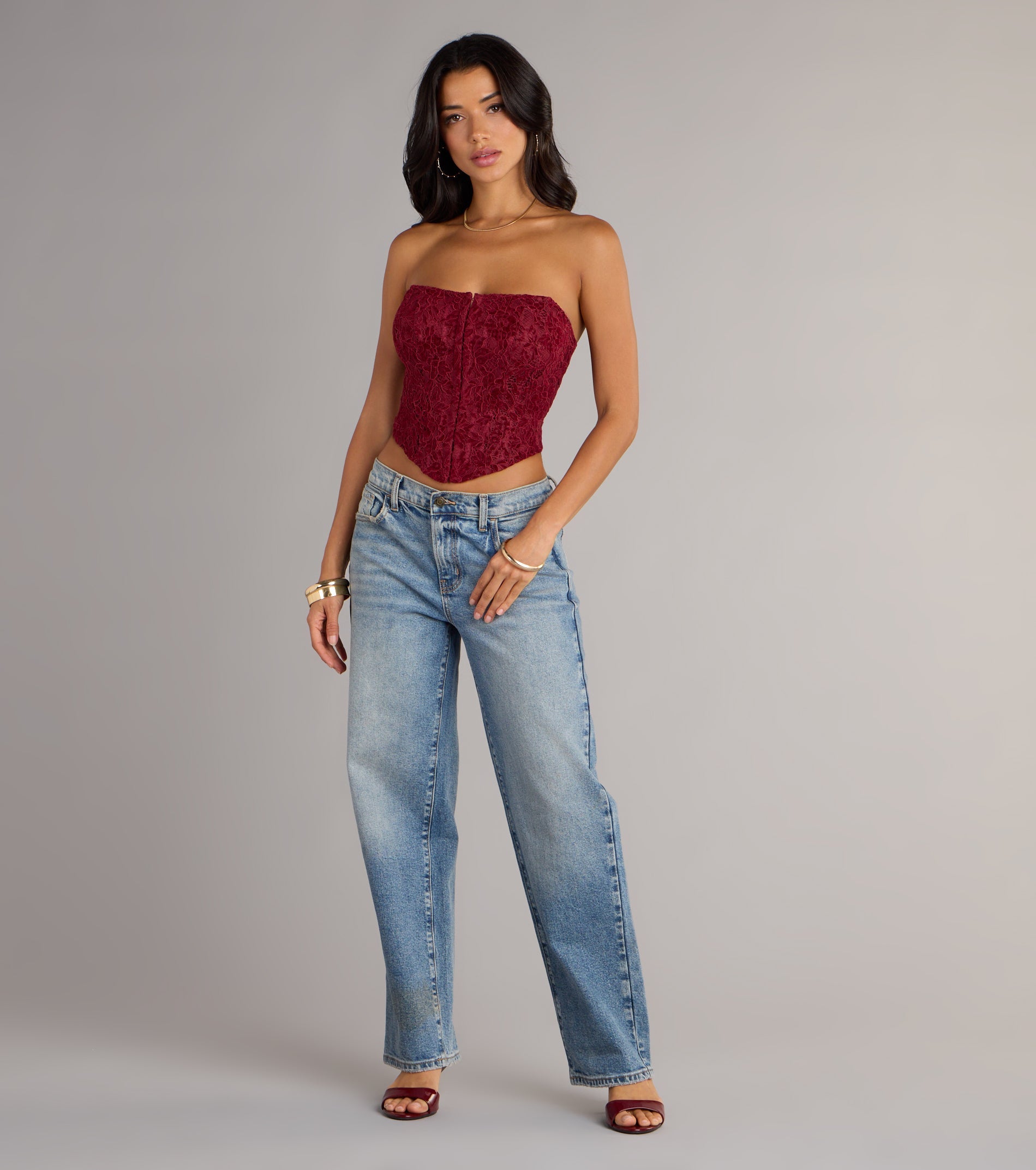 Sweet Obsession Strapless Lace Corset Top