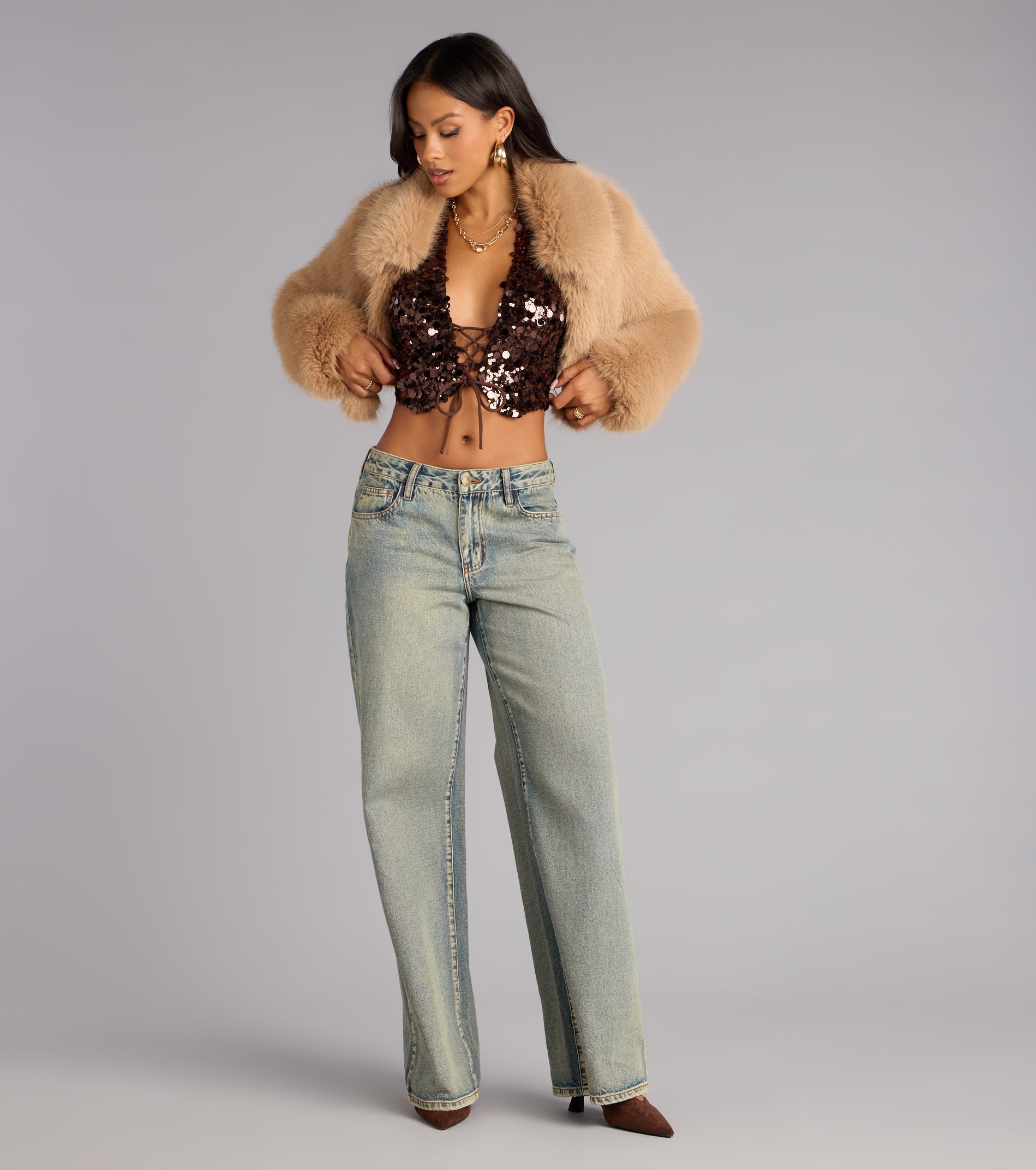 Dazzle Mode Halter Crop Top