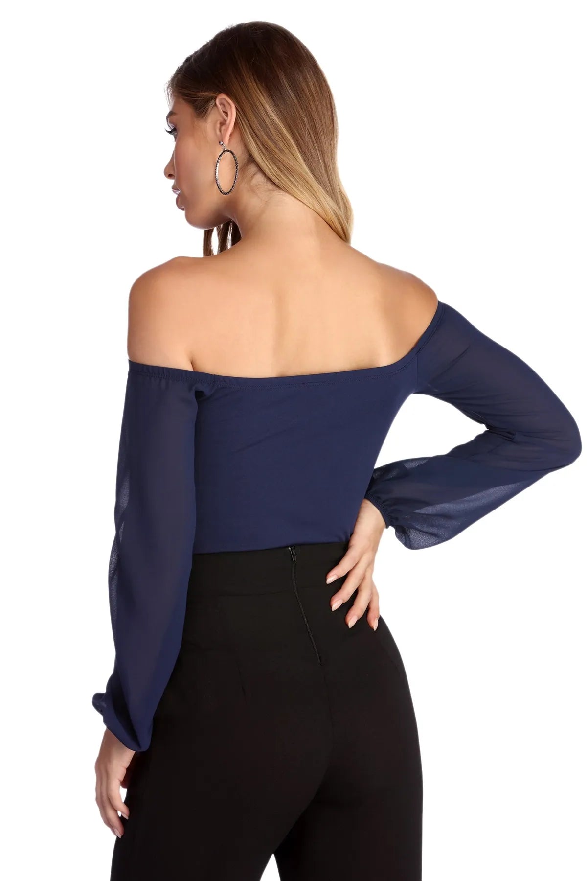 Sophisticated In Chiffon Strapless Top