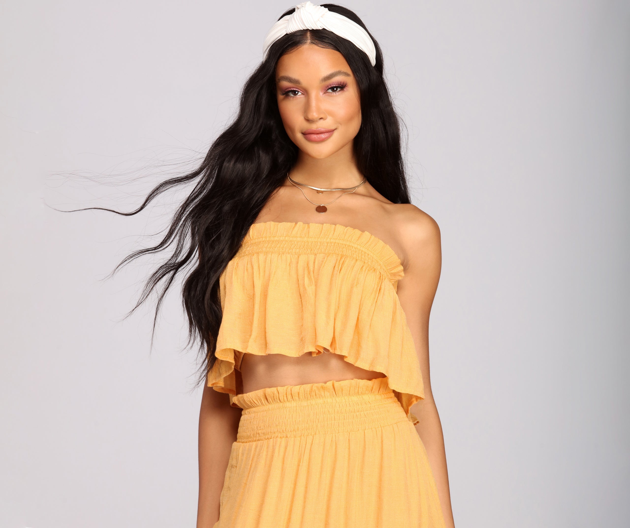 Boho Flow Ruffled Crop Top