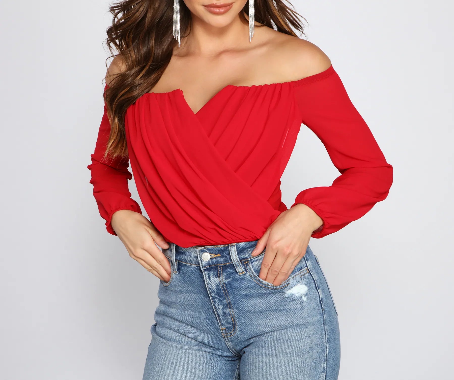Sophisticated In Chiffon Strapless Top