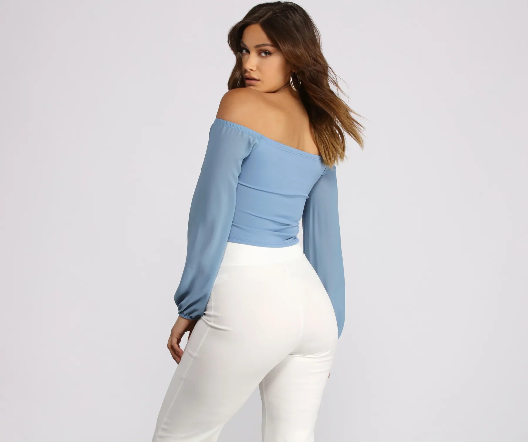 Sophisticated In Chiffon Strapless Top