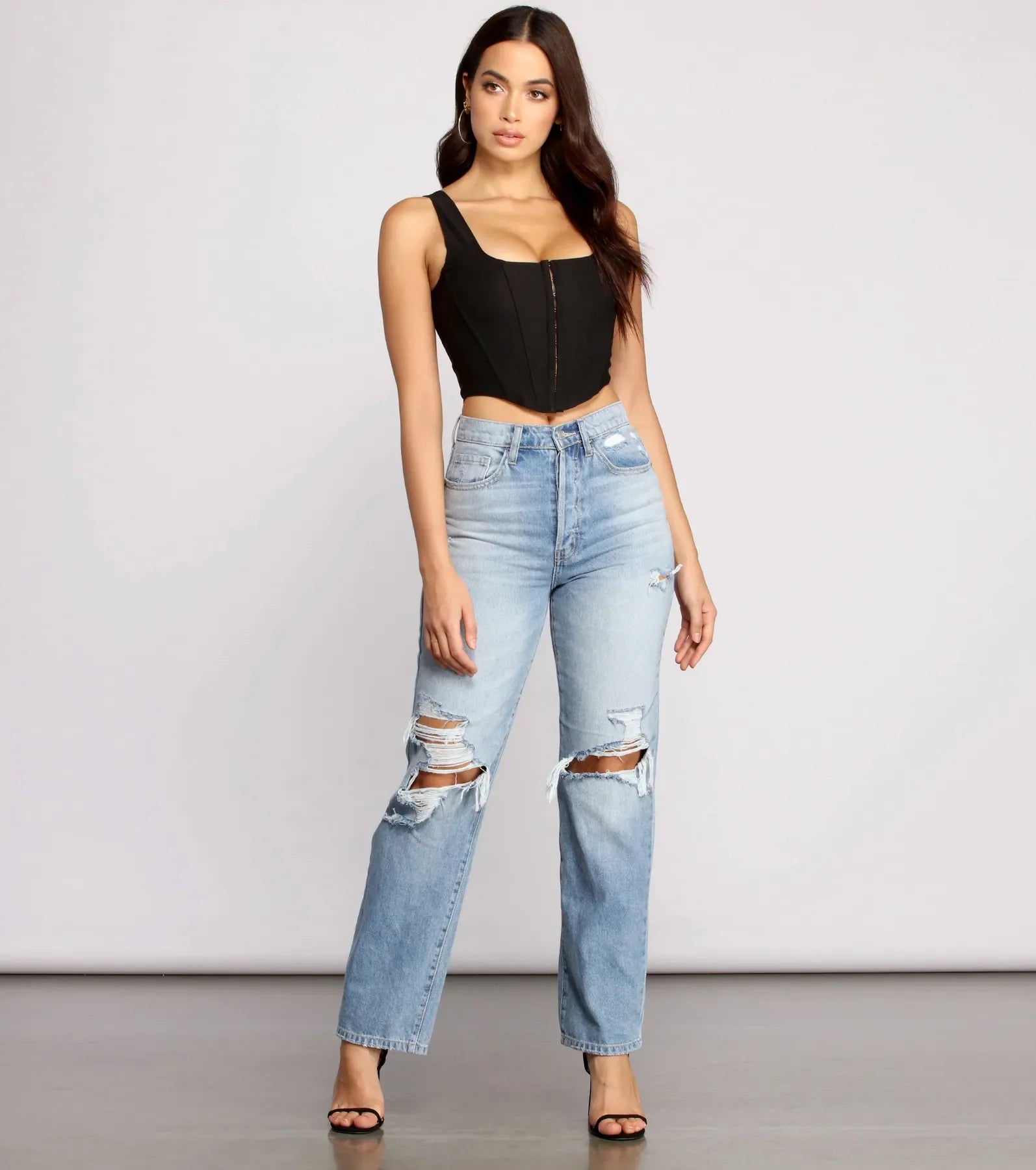 Hook and Eye Corset Crop Top