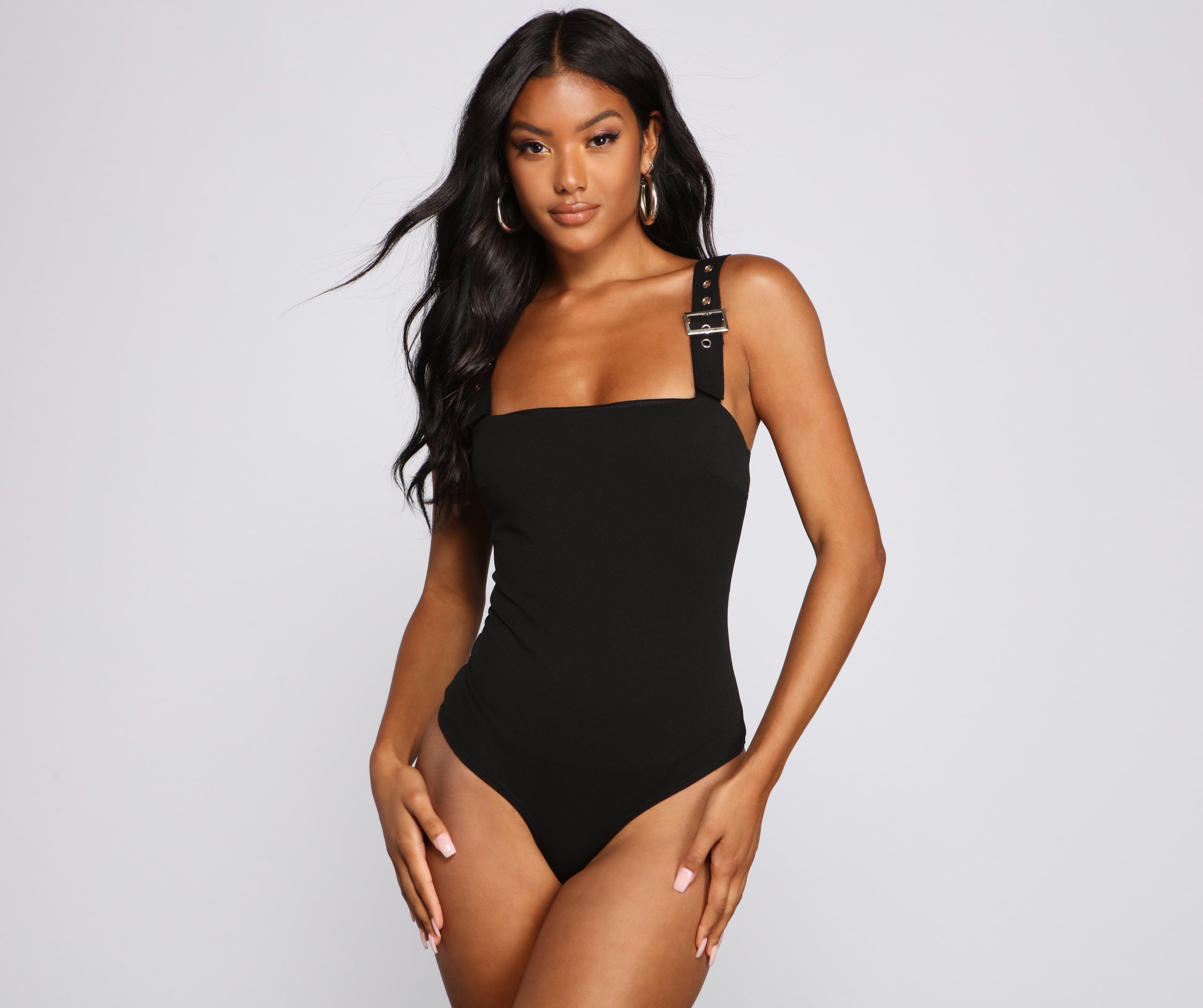 Edgy-Chic Sleeveless Bodysuit