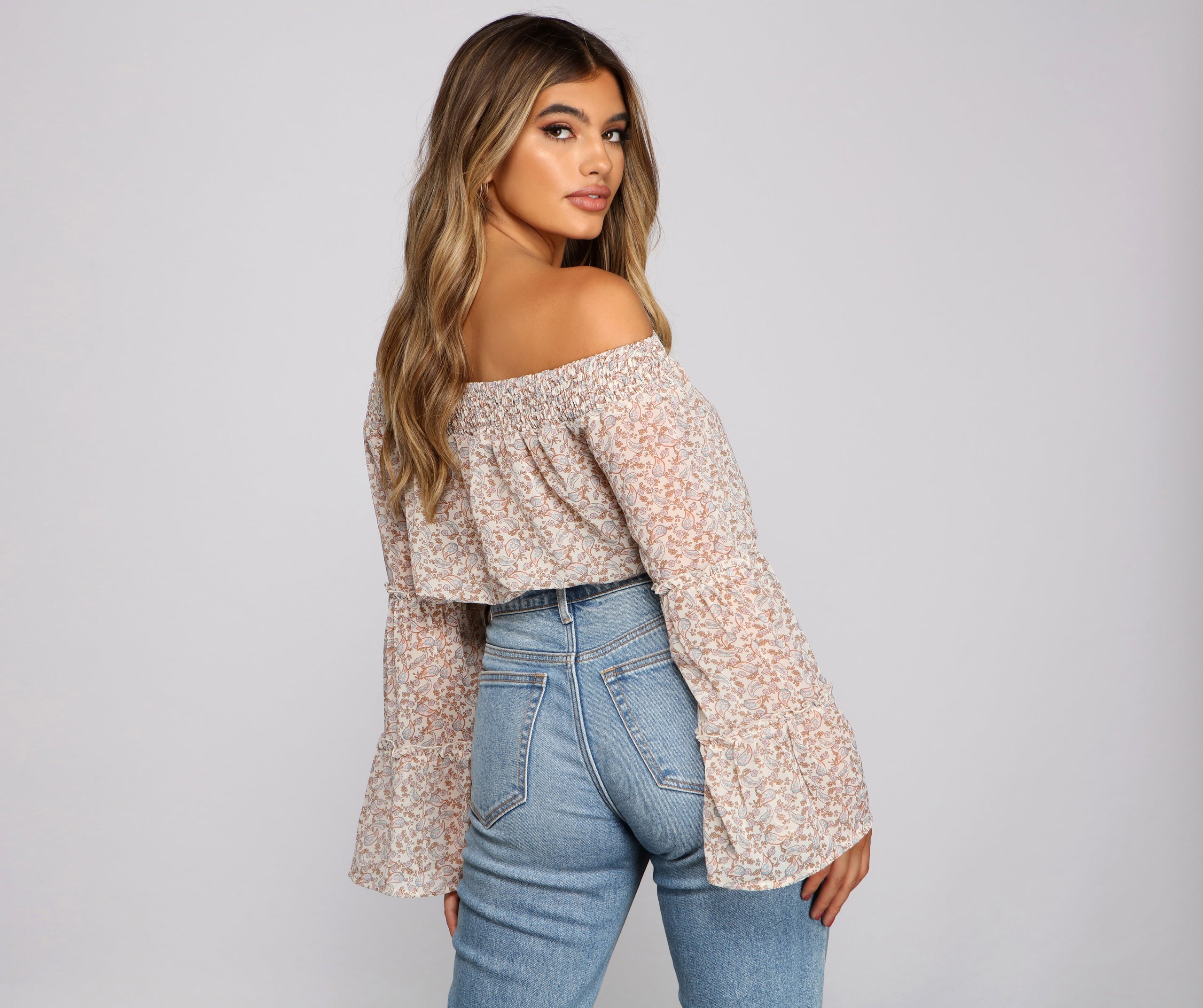 Paisley Dreams Chiffon Crop Top