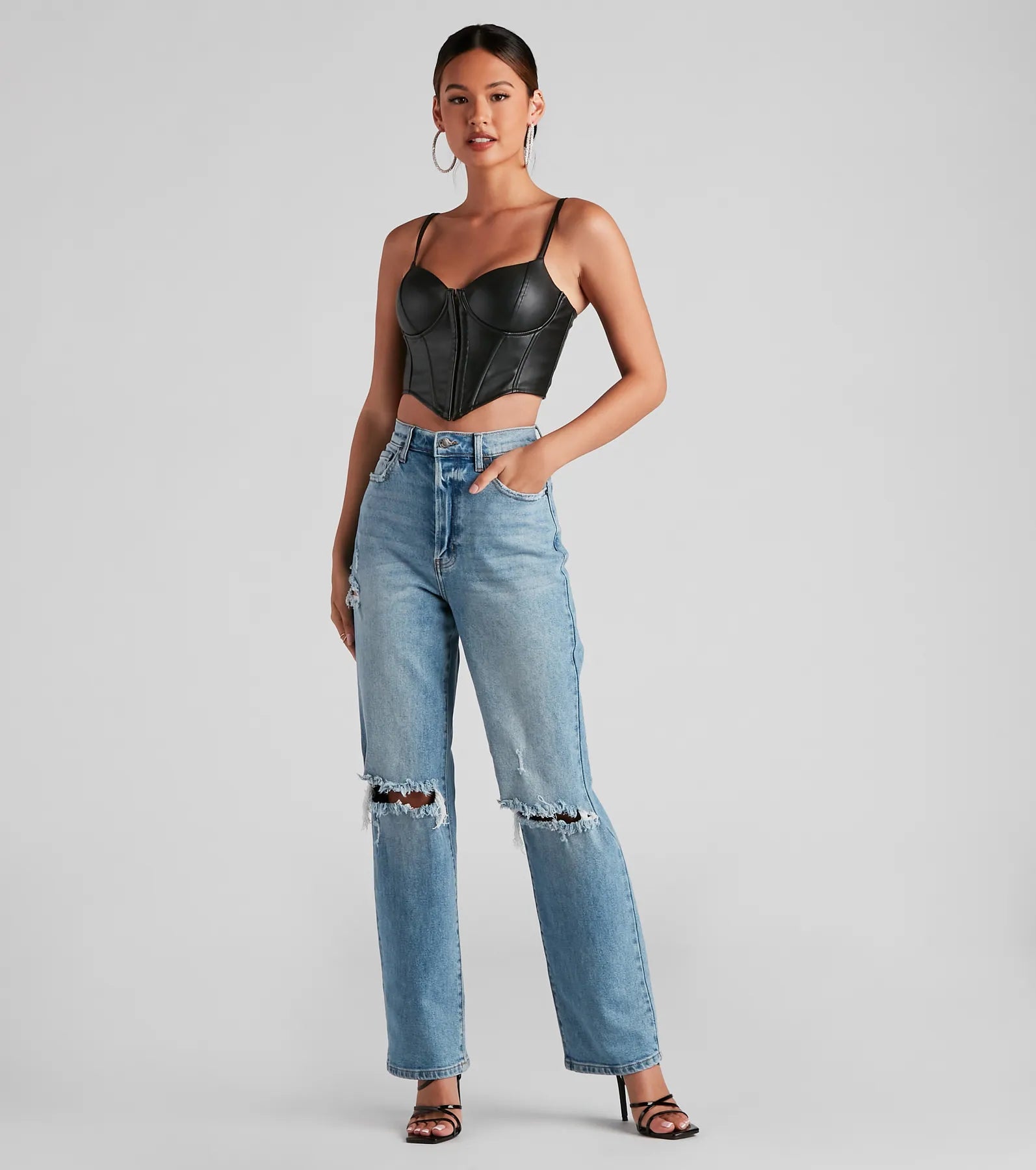 Bold Moment Faux Leather Corset Top