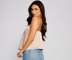 Cover Me In Luxe Satin Blouse