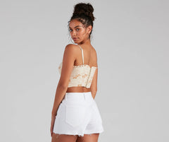 Flirty Days Floral Ruffle Corset