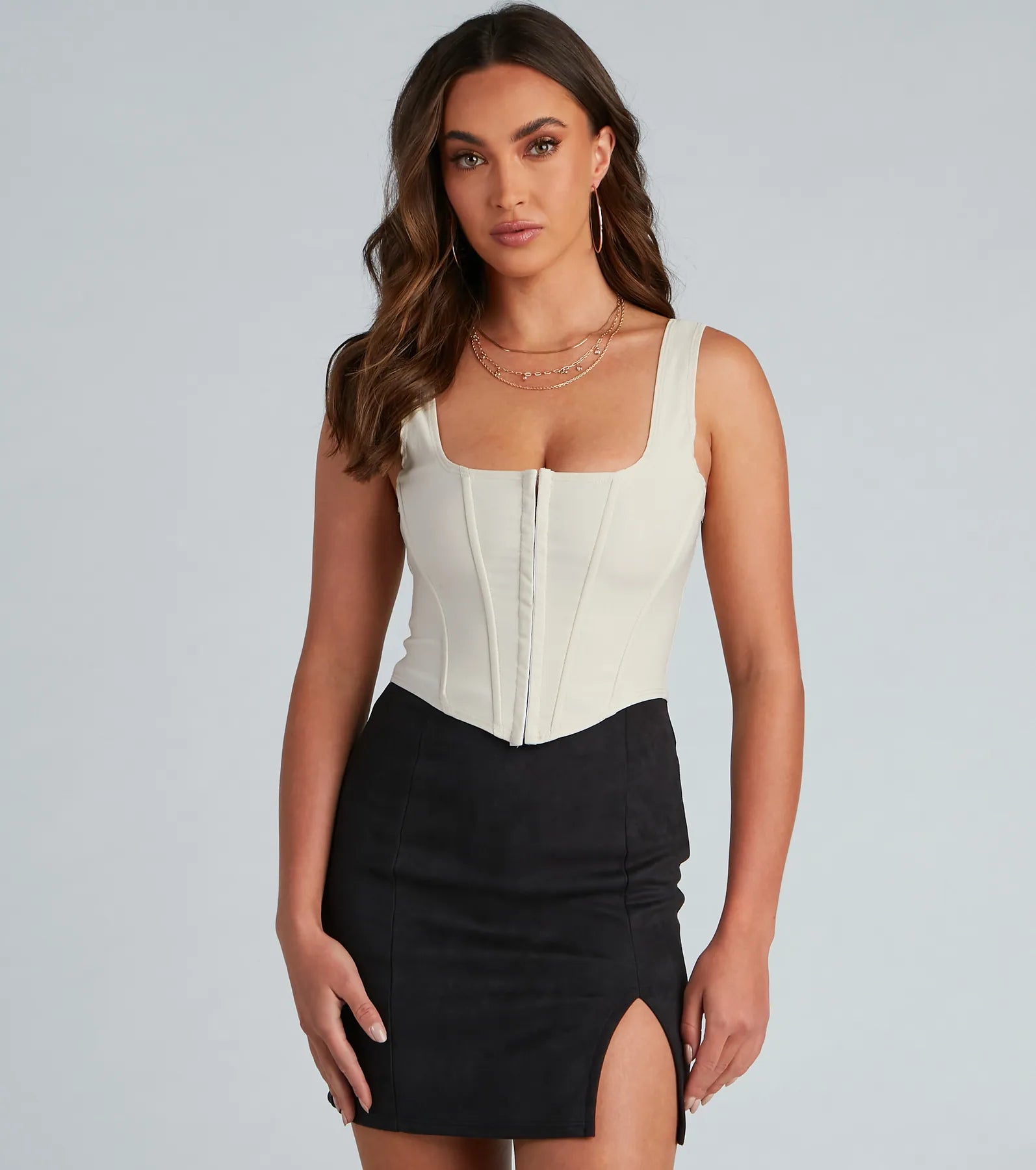 Hook and Eye Corset Crop Top