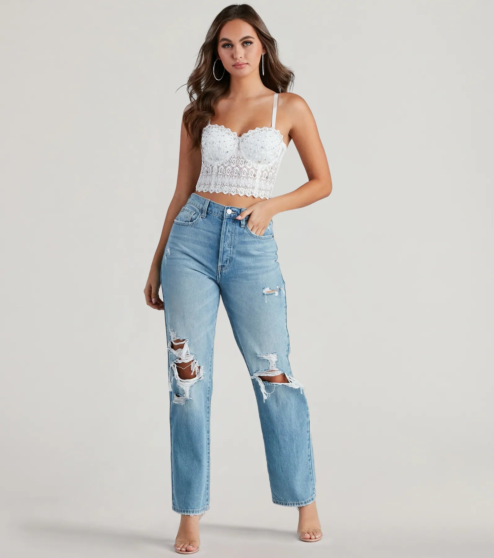Reigning Lace Bustier Top