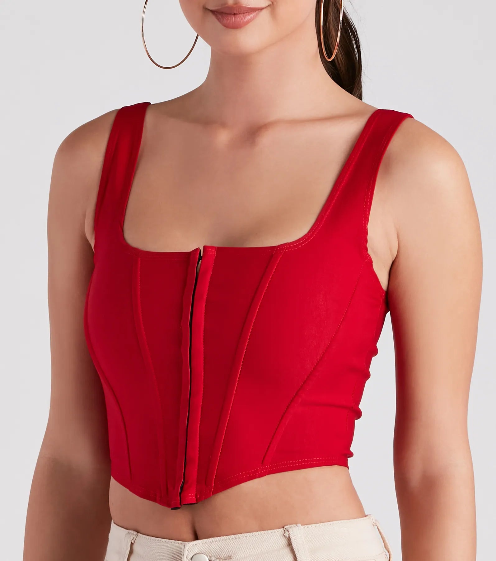 Hook and Eye Corset Crop Top