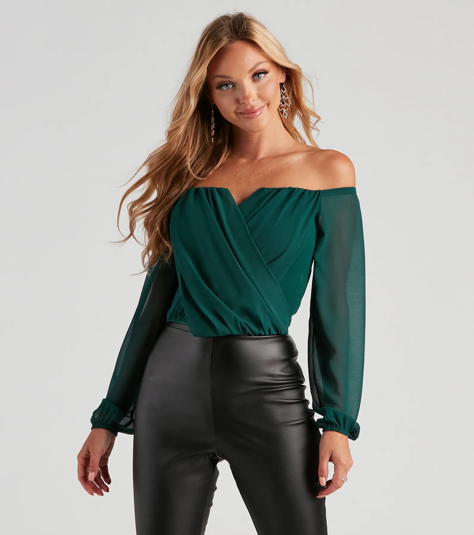 Sophisticated In Chiffon Strapless Top