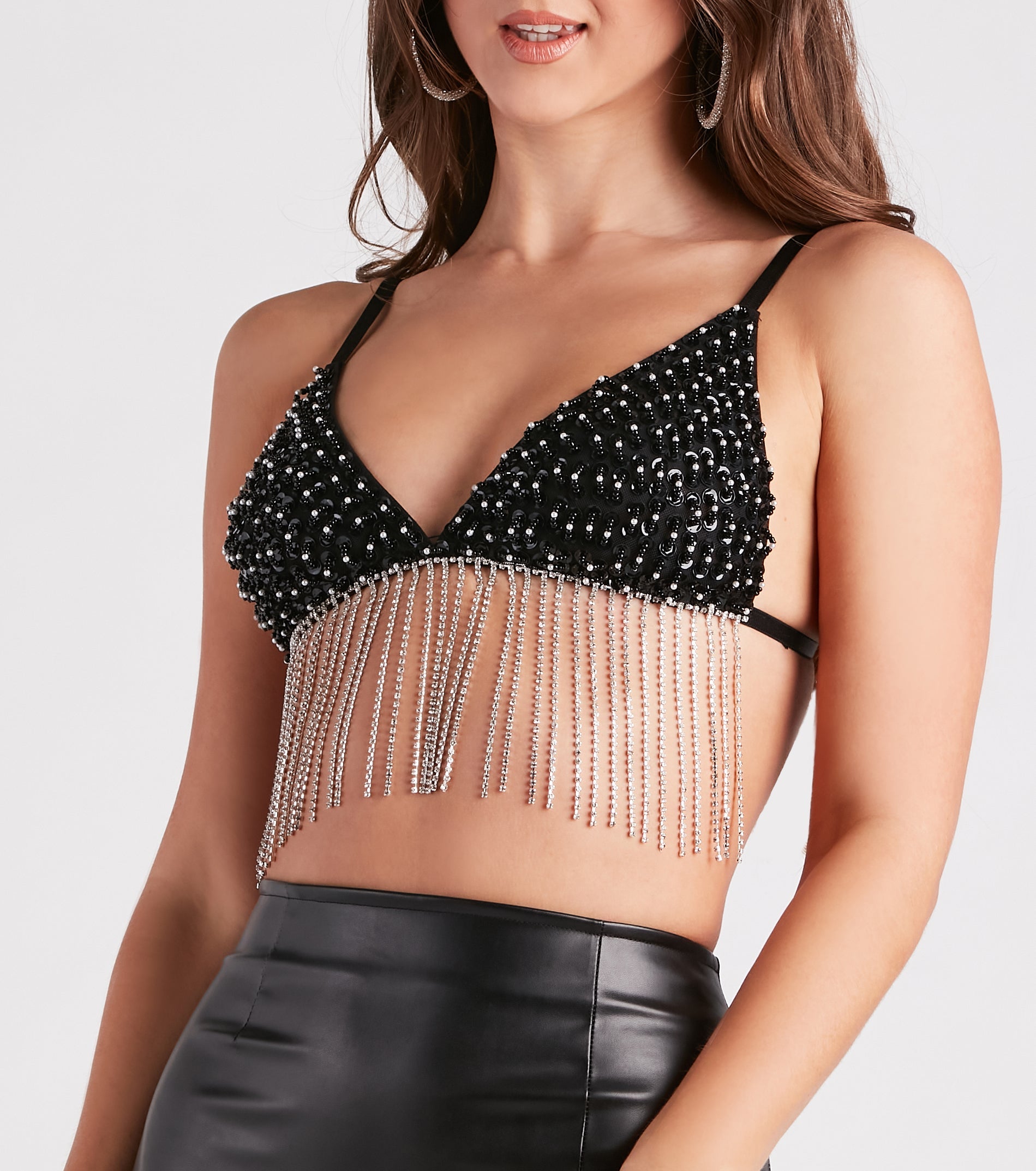 Desert Babe Beaded Fringe Bra Top