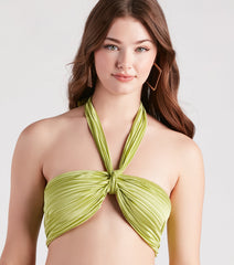 Island Guru Pleated Bandeau Top