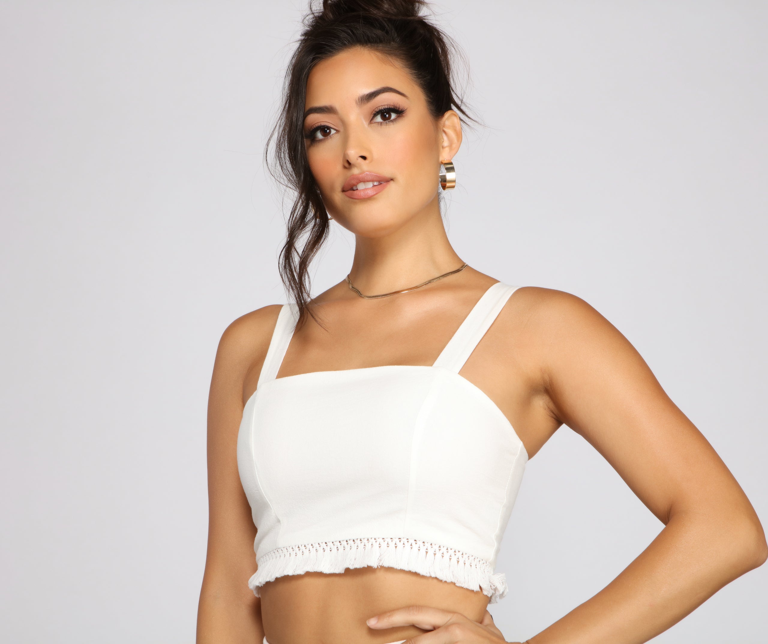 Come Away With Me Cotton Crop Top