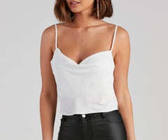Class Act Cowl Neck Cami Top