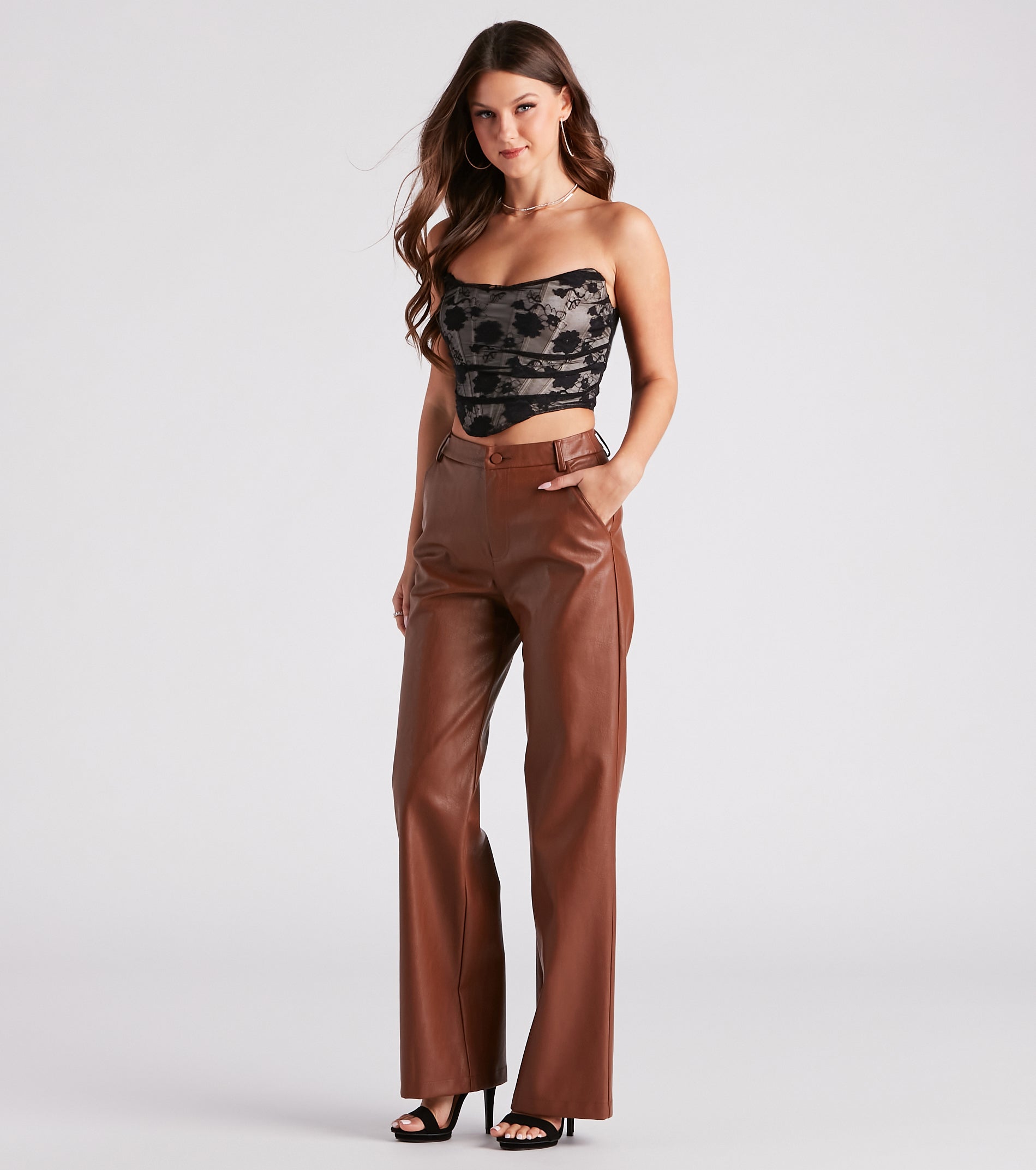 Love Me In Lace Mesh Corset Top