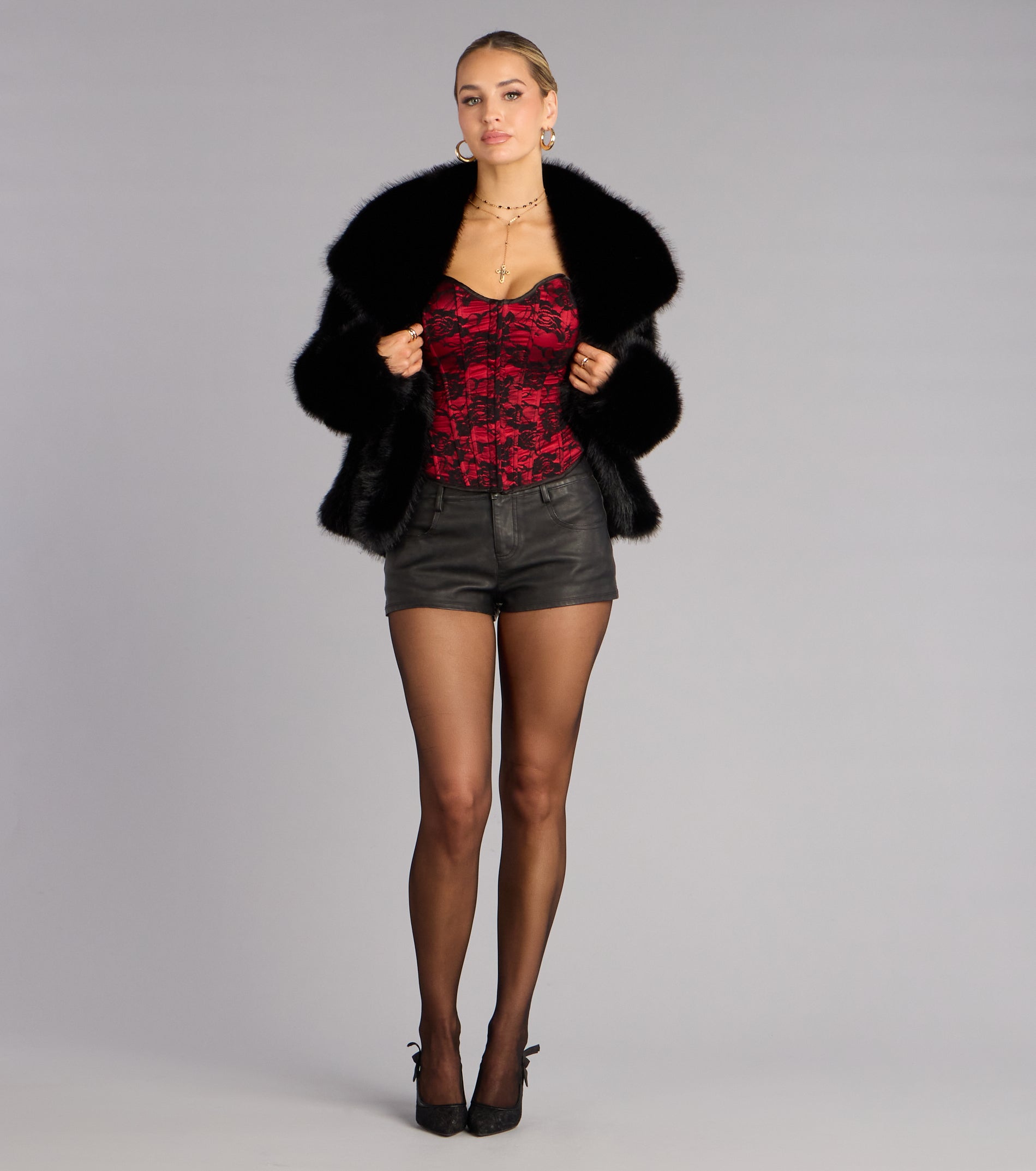 Queen Of Midnight Lace Corset Top