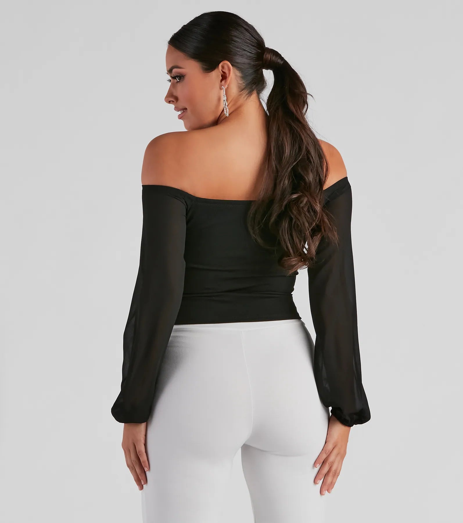 Sophisticated In Chiffon Strapless Top