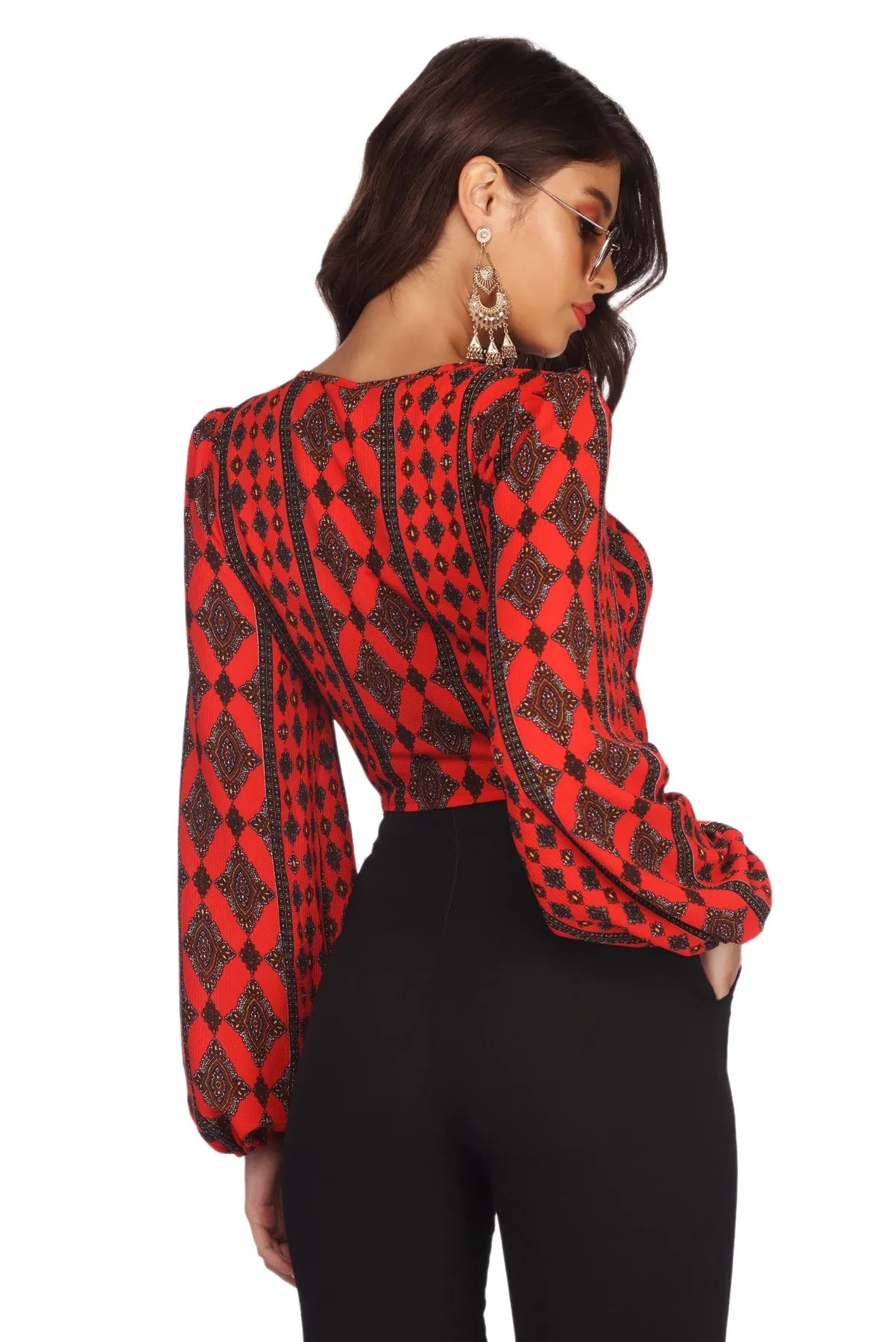 Boho Tie Front Crop Top