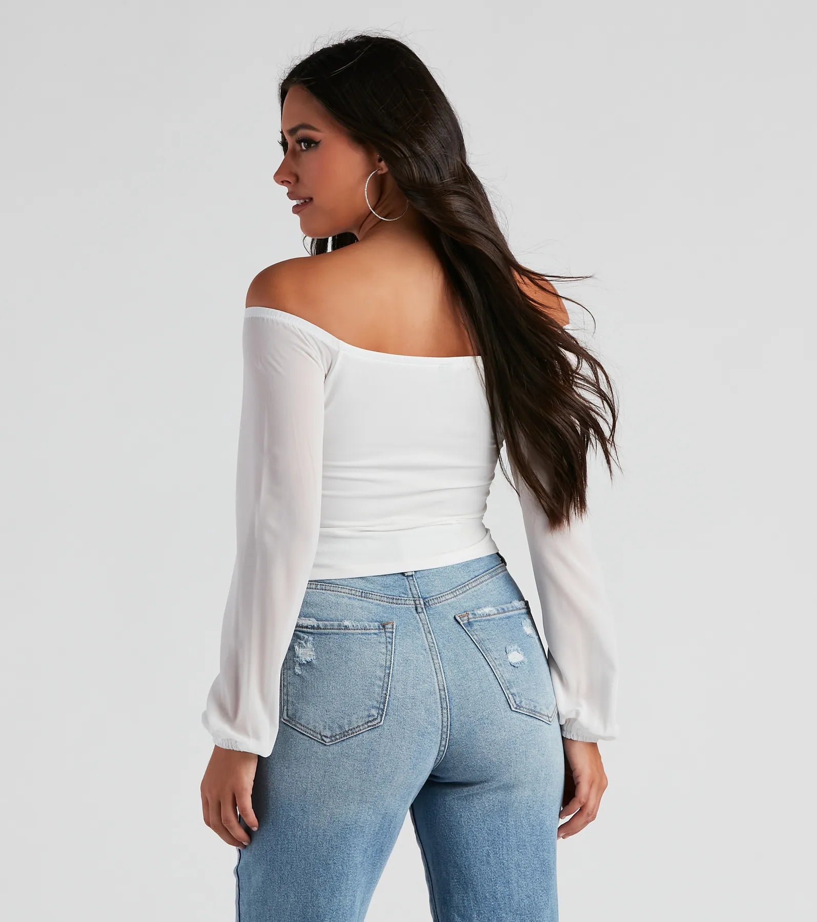 Sophisticated In Chiffon Strapless Top