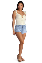 Button Up In Smock Top