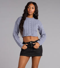 Falling for Knits Crop Sweater